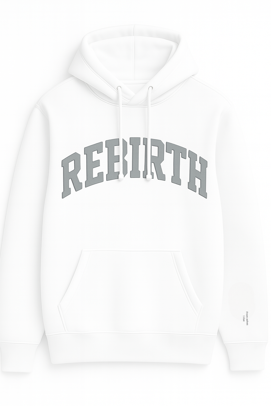 REBIRTH Hoodie – Classic White 430 GSM Italian Hoodie