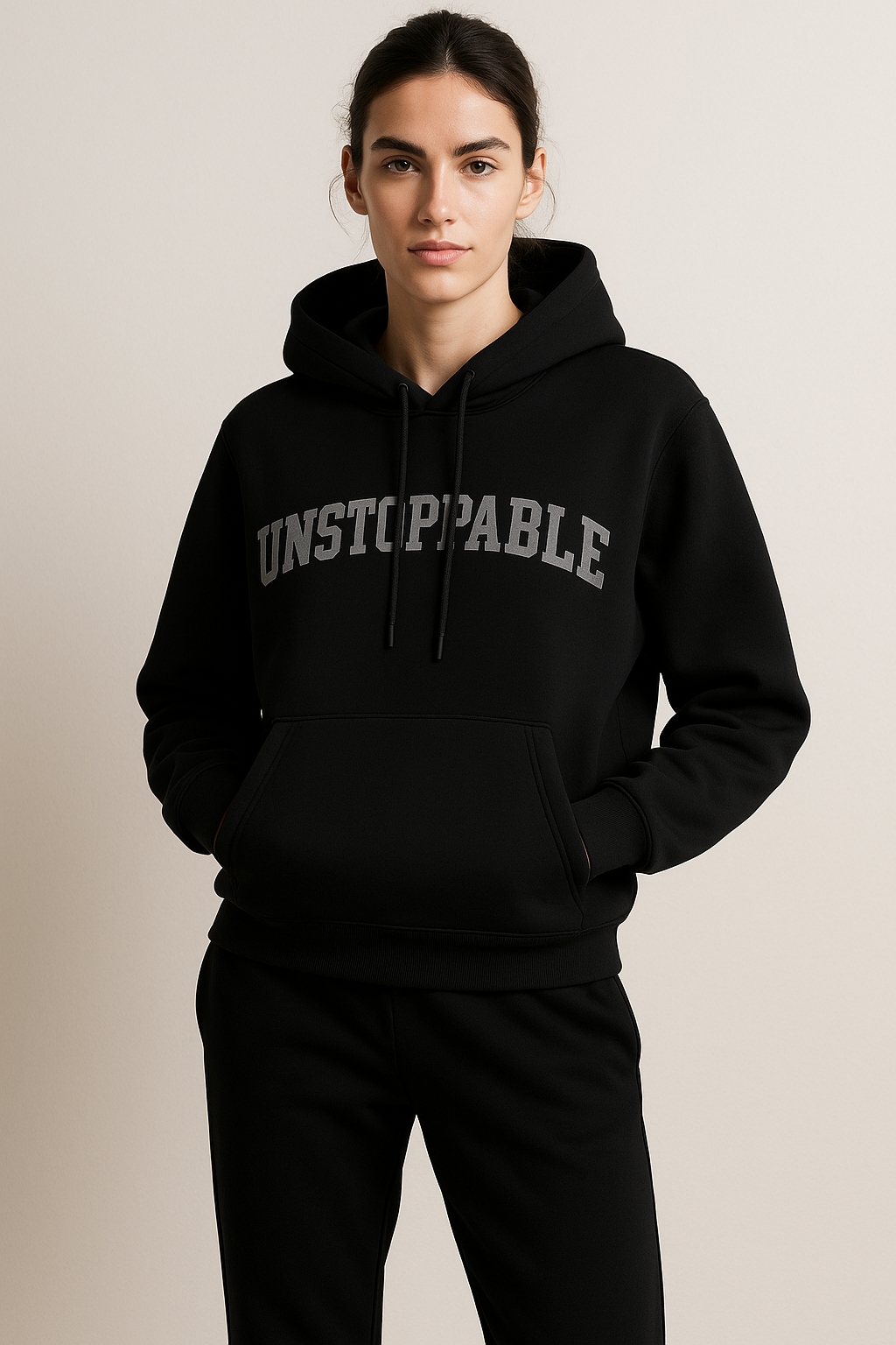 UNSTOPPABLE Hoodie – Italian-Made Embroidered Statement Hoodie | 430 GSM