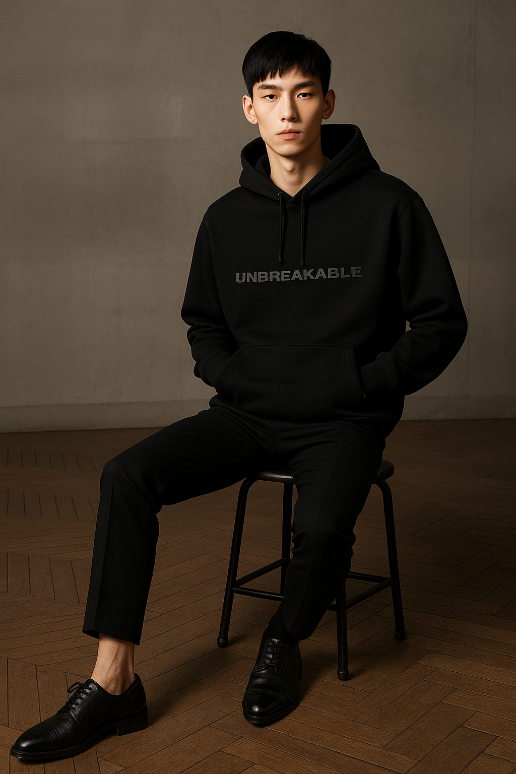 Unbreakable Black Hoodie | Made in Italy | Luxury Streetwear